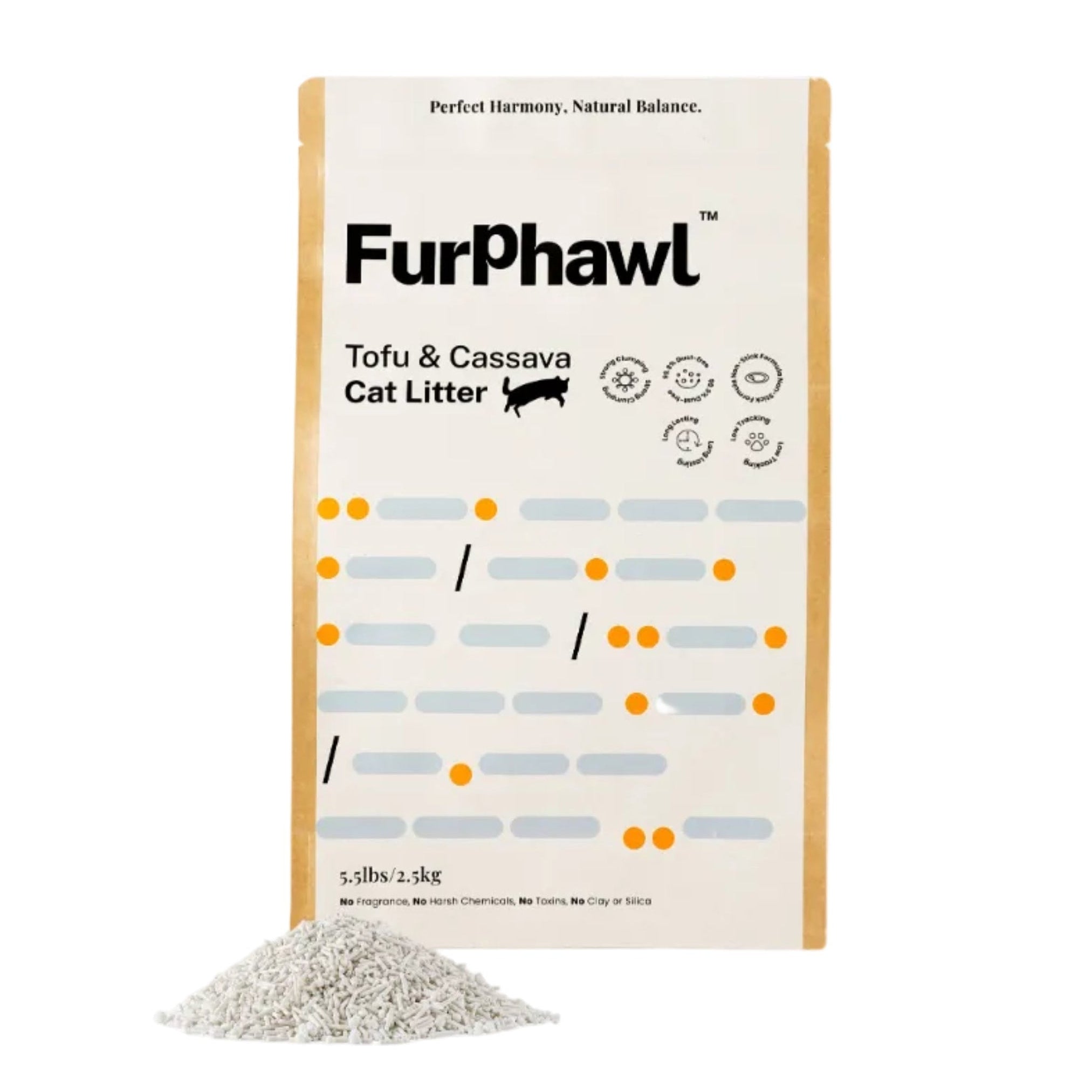 FurPhawl tofu and cassava cat litter