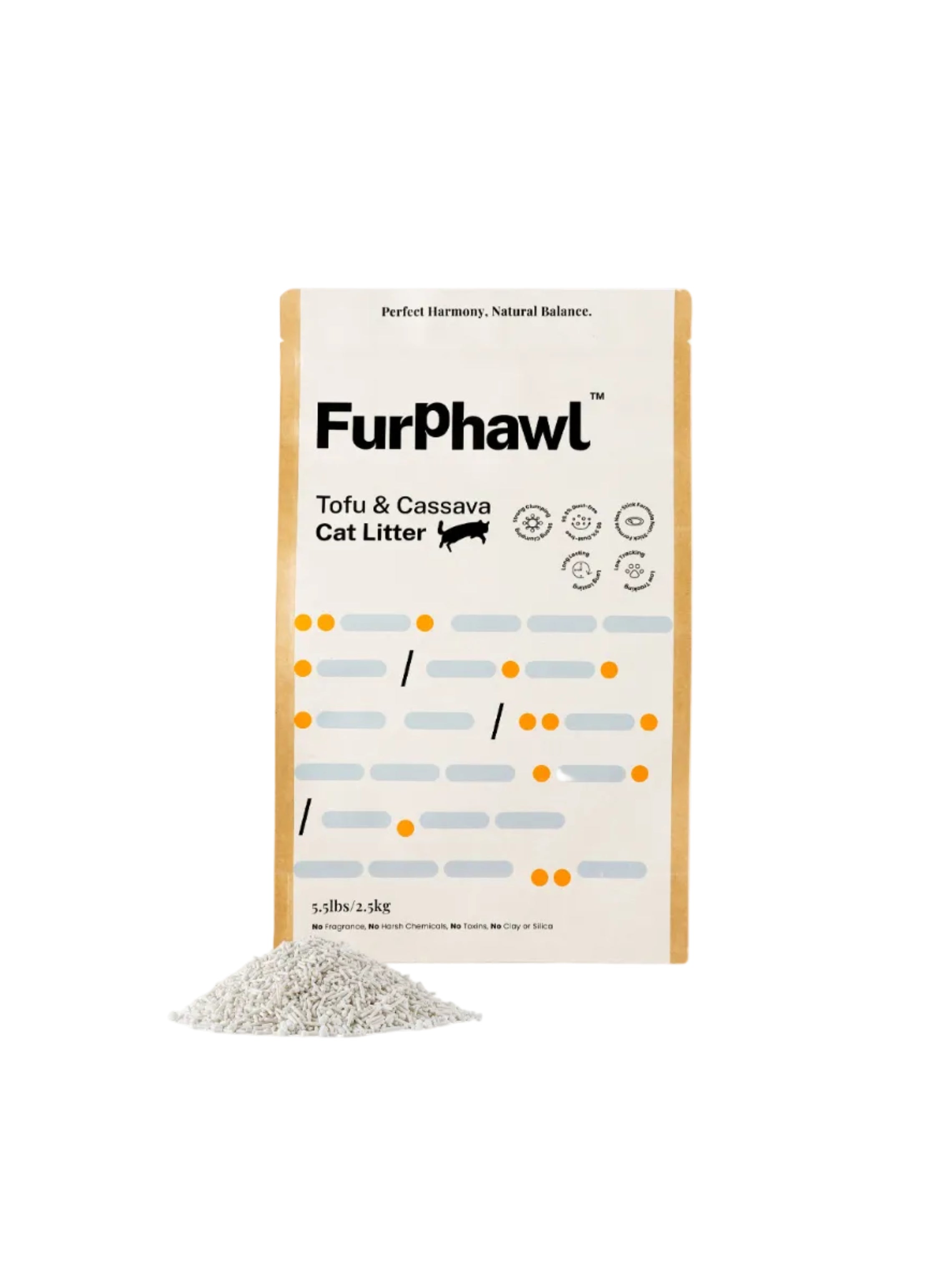 FurPhawl tofu and cassava cat litter